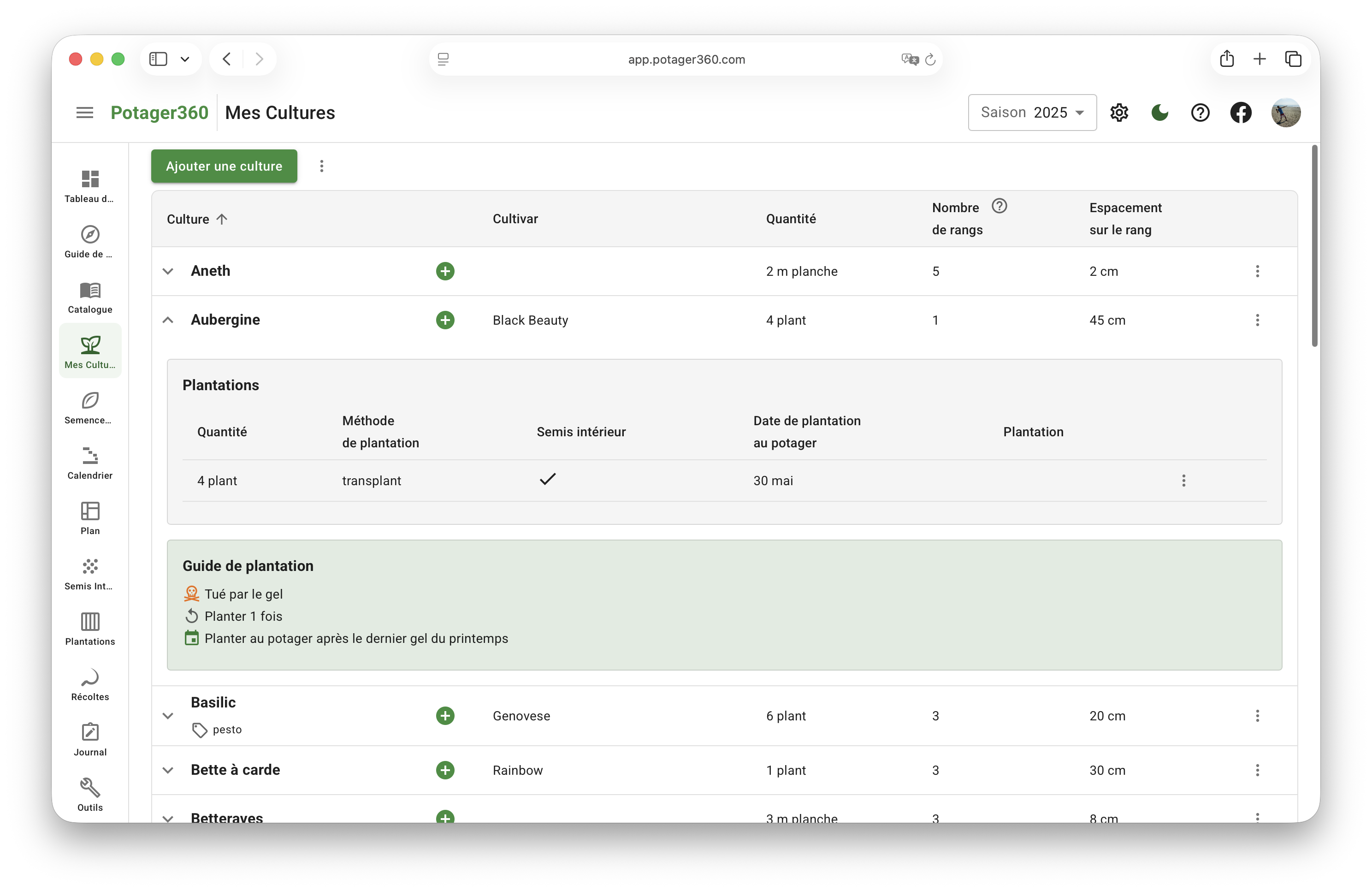 Gestion des cultures